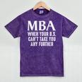 MBA For Men Women Master Degree Graduation Day Mineral Wash Tshirts Mineral Purple