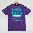 Med Tech Medical Technician Gag Lab Graduation Premium Mineral Wash Tshirts Mineral Purple