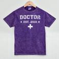Medical Student Graduation T Shirt Doctor Est 2018 Mineral Wash Tshirts Mineral Purple