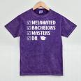 MELANATED BACHELORS MASTERS DR Doctor Graduation Mineral Wash Tshirts Mineral Purple