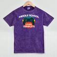 Middle School Graduation Gaming Vintage Level Complete Mineral Wash Tshirts Mineral Purple