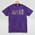 Middle School Graduation Next Stop High School Mineral Wash Tshirts Mineral Purple