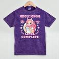 Middle School Level Complete Gaming Graduation Anime Girl Mineral Wash Tshirts Mineral Purple