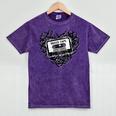 Mixed Tape Emotions Music Lover Nostalgia Quote Premium Tri-Blend Mineral Wash Tshirts Mineral Purple