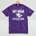 My Mom Mastered It Masters Degree Graduation Women MBA Mineral Wash Tshirts Mineral Purple