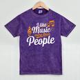 I Like Music More Than People Fan Introvert Mineral Wash Tshirts Mineral Purple