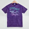 I Like Music More Than People Introvert Music Lover INTP Pun Mineral Wash Tshirts Mineral Purple