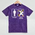 Music Teacher Dabbing Unicorn Graduation Shirt Mineral Wash Tshirts Mineral Purple