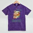 'My Weekend Is All Booked' Reading Book Introvert Librarian Mineral Wash Tshirts Mineral Purple