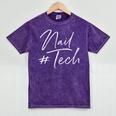 Nail Tech Graduation Nail Technician Nail Tech Mineral Wash Tshirts Mineral Purple