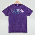 New Nurse Est 2018 School Graduation Nursing Mineral Wash Tshirts Mineral Purple