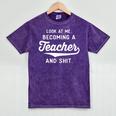 New Teacher Gifts Graduation Women Men Become Teachers Mineral Wash Tshirts Mineral Purple