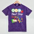 Next Stop Kindergarten Preschool Graduation 2025 Boy Girl Mineral Wash Tshirts Mineral Purple