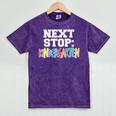Next Stop Kindergarten Tshirt For Preschool Graduation Mineral Wash Tshirts Mineral Purple