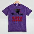 Next Stop Middle School Graduation Mineral Wash Tshirts Mineral Purple