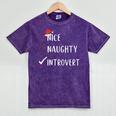 Nice Naughty Introvert List Christmas Introvert Mineral Wash Tshirts Mineral Purple Nice Naughty Introvert List Christmas Introvert Mineral Wash Tshirts Mineral Purple