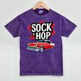 Nostalgia 1950s Sock Hop Dance Mineral Wash Tshirts Mineral Purple