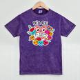 Nostalgia Love Tees -Adults Small Casual Festive Classic Fit T-Shirt Round Neck Straight Fit Collarless Short Sleeve Solid Lightweight Mineral Wash Tshirts Mineral Purple