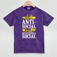 Not Anti Social Just Selectively Social Introvert Mineral Wash Tshirts Mineral Purple