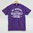 Not Antisocial Selectively Social Introvert Mineral Wash Tshirts Mineral Purple Not Antisocial Selectively Social Introvert Mineral Wash Tshirts Mineral Purple