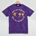 Not My Circus Not My Monkeys Monkey Lovers And Introverts Mineral Wash Tshirts Mineral Purple