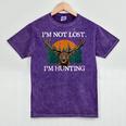 Im Not Lost Im Hunting Introvert Hunter Antisocial Mineral Wash Tshirts Mineral Purple
