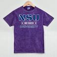 NSU No Such University High School Graduation Mineral Wash Tshirts Mineral Purple