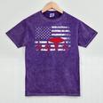 Nurse 2018 American Flag Tee Nursing School Graduation Mineral Wash Tshirts Mineral Purple