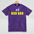 Nurse BSN Student Graduate Dad Nursing Graduation Mineral Wash Tshirts Mineral Purple