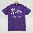 Nurse Established 2018 Shirt Cute New Nurse Graduation Tee Mineral Wash Tshirts Mineral Purple