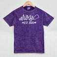Nurse Established 2020 Nursing School RN Nurse Graduation Mineral Wash Tshirts Mineral Purple