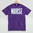 Nurse Glitch Aesthetic Graduation Nurse Glitch Graphic Art Mineral Wash Tshirts Mineral Purple