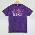 Nurse Graduation RN Nursing School Nurse Established 2023 Mineral Wash Tshirts Mineral Purple