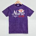 Nurse Nursing School Graduation Est 2018 Shirt Mineral Wash Tshirts Mineral Purple