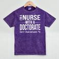 Nurse PhD Doctorate Graduation Doctor Nursing Practice Mineral Wash Tshirts Mineral Purple