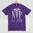 Nurse Practitioner Graduation Caduceus NP Degree 2019 Mineral Wash Tshirts Mineral Purple