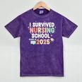 Nurse I Survived Nursing School Class Of 2025 Graduation Mineral Wash Tshirts Mineral Purple