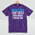 Nurse's Dad Father Nursing School Graduation Mineral Wash Tshirts Mineral Purple