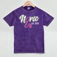 Nursing Graduation Nurse Est 2018 T-Shirt Mineral Wash Tshirts Mineral Purple