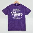 Nursing Male Nurse Murse RN Graduation Week Idea Mineral Wash Tshirts Mineral Purple
