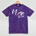 Nursing School Survivor Apparel Graduation Nurse RN EST 2019 Mineral Wash Tshirts Mineral Purple