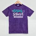 Nursing School Survivor RN Grad Nurse Graduation Student Mineral Wash Tshirts Mineral Purple