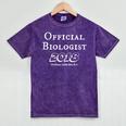 Official Biologist T Shirt Biologist Graduation Shirt Mineral Wash Tshirts Mineral Purple