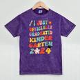 I Officially Graduated Kindergarten Graduation Class 2024 Mineral Wash Tshirts Mineral Purple