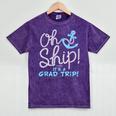 Oh Ship It's a Grad Trip Cruise Graduation T-Shirt T-Shirt Mineral Wash Tshirts Mineral Purple