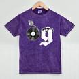 Old School Dad OG Hip Hop Head Vinyl Retro 80s90s Nostalgia Mineral Wash Tshirts Mineral Purple