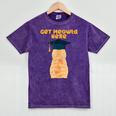 Orange Tabby Cat Graduation Distressed Shirt For Grads For Men Women Girls Kids Mineral Wash Tshirts Mineral Purple