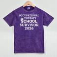 OTD School Survivor Occupational Therapy Graduation Mineral Wash Tshirts Mineral Purple