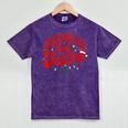Overstimulated But Festive – Christmas Introvert Humor Mineral Wash Tshirts Mineral Purple
