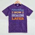 Paleontology Now Minimal Socializing Introvert Vintage Mineral Wash Tshirts Mineral Purple